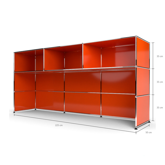 Theke 3x3 Tiefe 53 cm, Orange