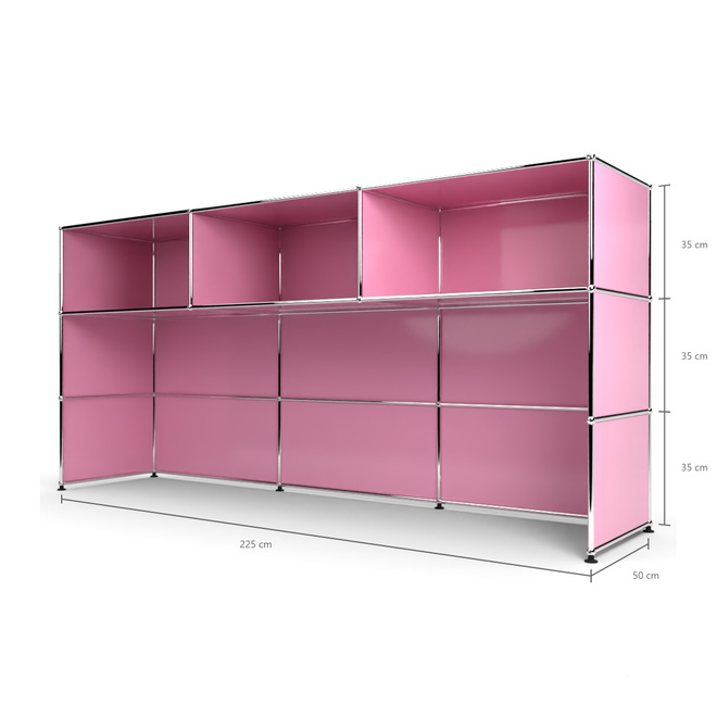 Theke 3x3 Tiefe 53 cm, Rosa