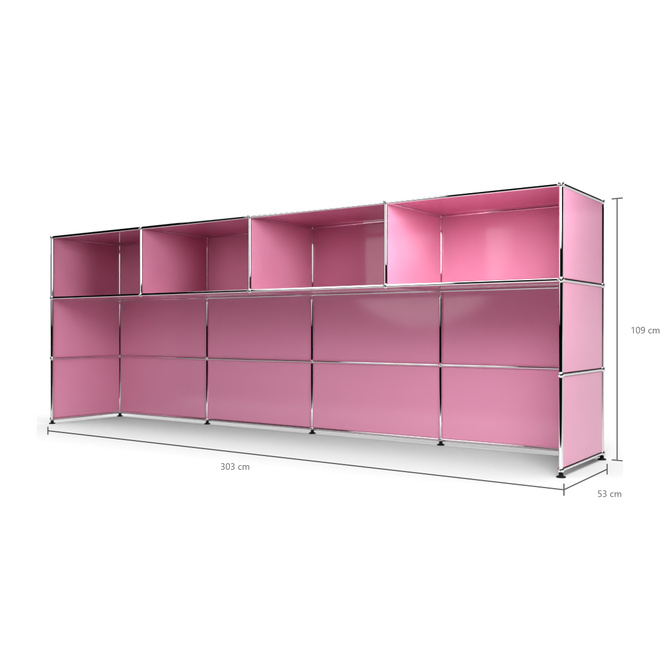 Theke 3x4 Tiefe 53 cm, Rosa