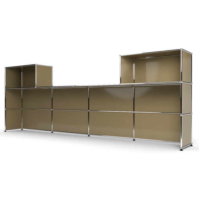 Theke 3x4, mit Lcke, Tiefe 38 cm, Beige