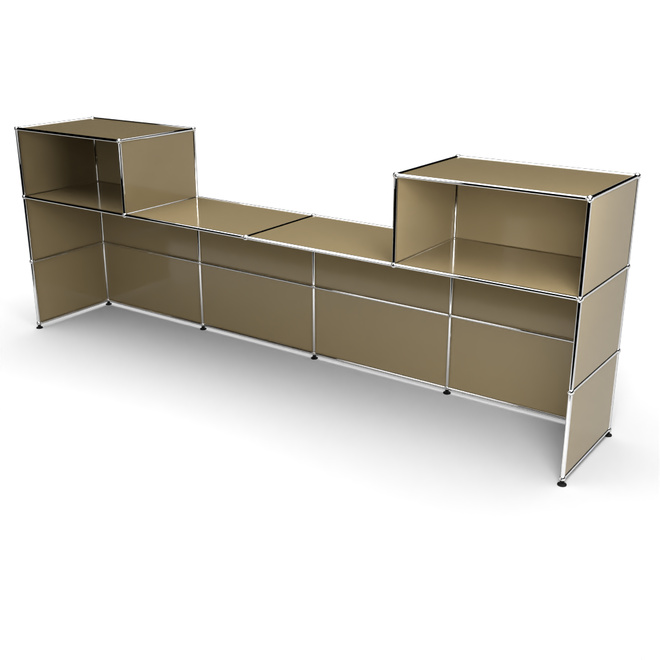 Theke 3x4, mit Lcke, Tiefe 53 cm, Beige