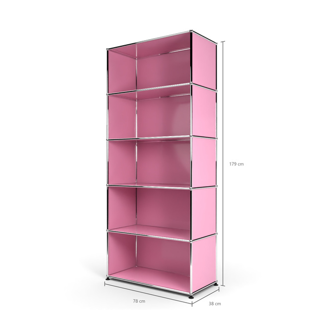 Wandregal 5x1 offen, Rosa