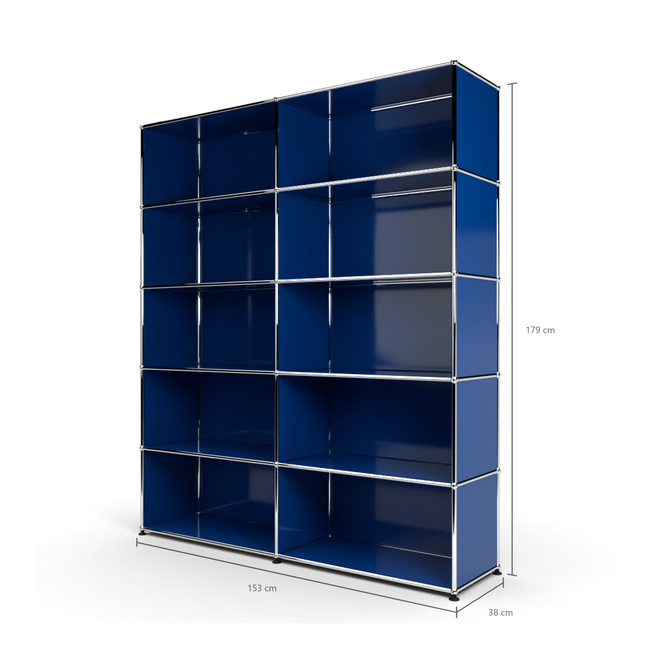 Wandregal 5x2 offen, Enzianblau