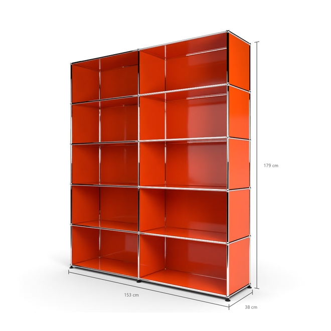 Wandregal 5x2 offen, Orange