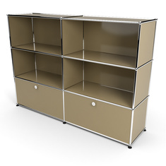 Highboard 3x2 mit 2 Schubladen unten, Beige