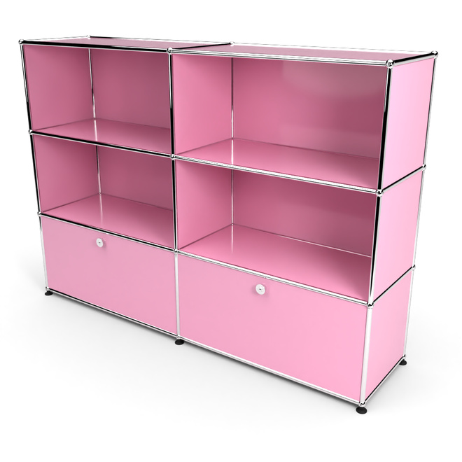 Highboard 3x2 mit 2 Schubladen unten, Rosa